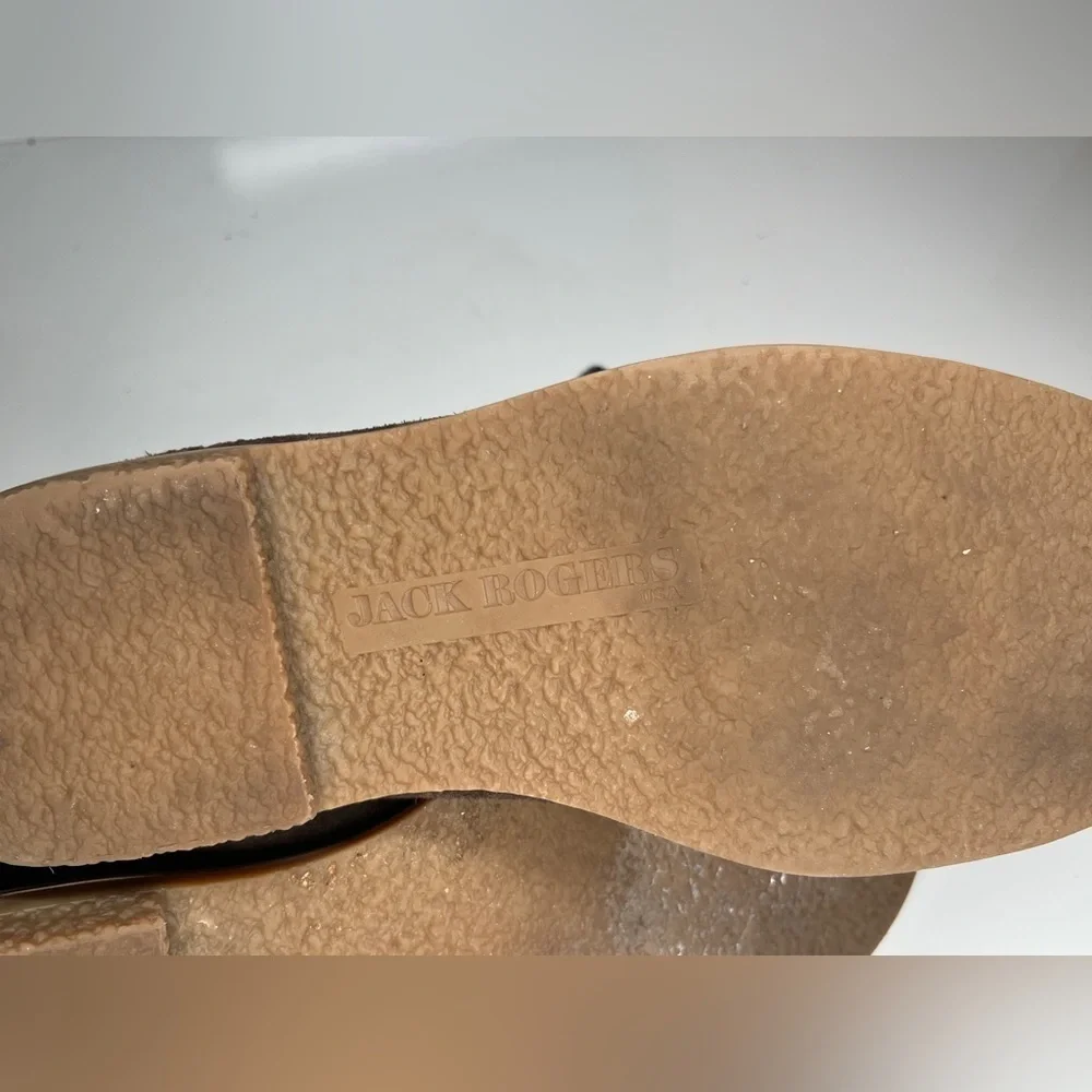 JACK ROGERS‎ Brown whipstitch suede lace up chukka boots size 9.